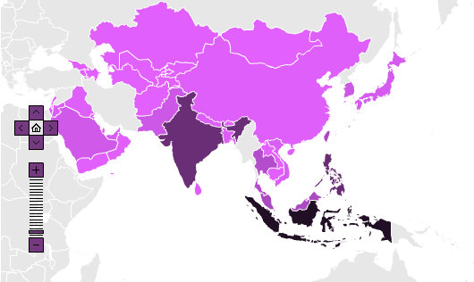 Asian countries Indonesia